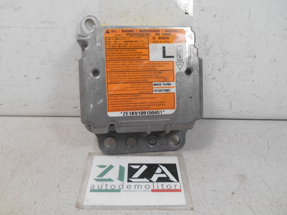 Centralina Airbag Nissan Juke F15 2010 98820-1KV0A CON CRASH
