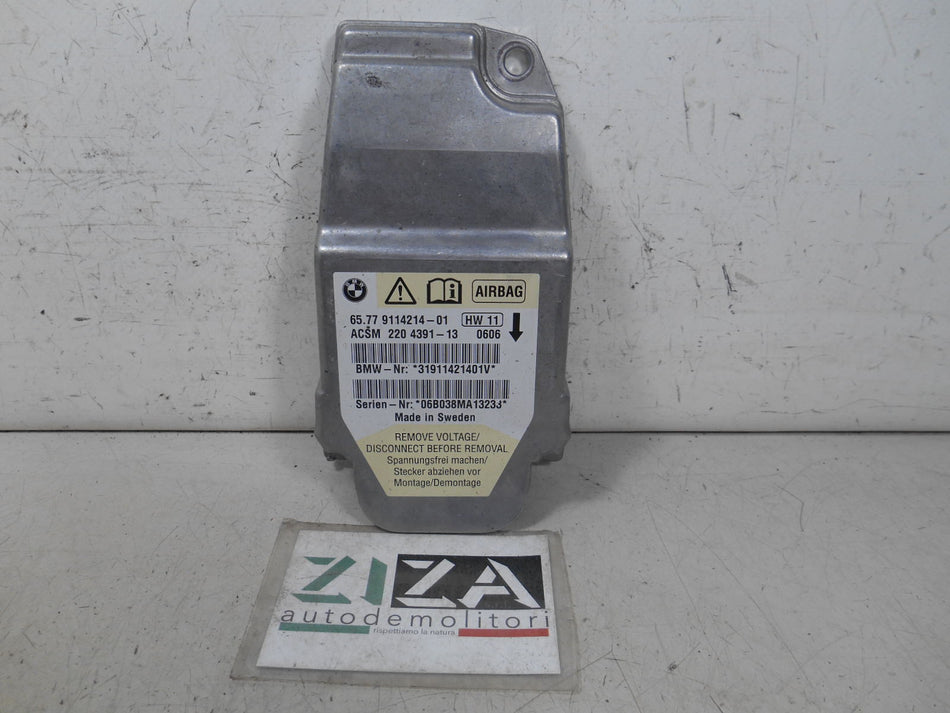 Centralina Airbag BMW E60 530D 2006 9114214 65.77-9114214-01 No Crash.