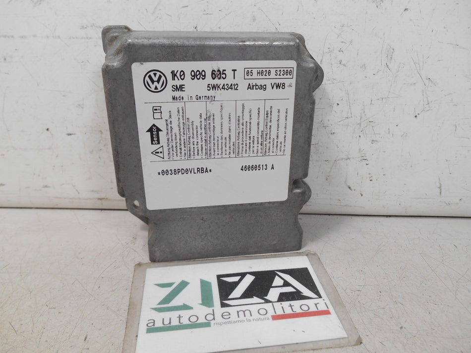 Centralina Airbag Seat Altea XL 2006 1K0909605T 5WK43412 NO CRASH
