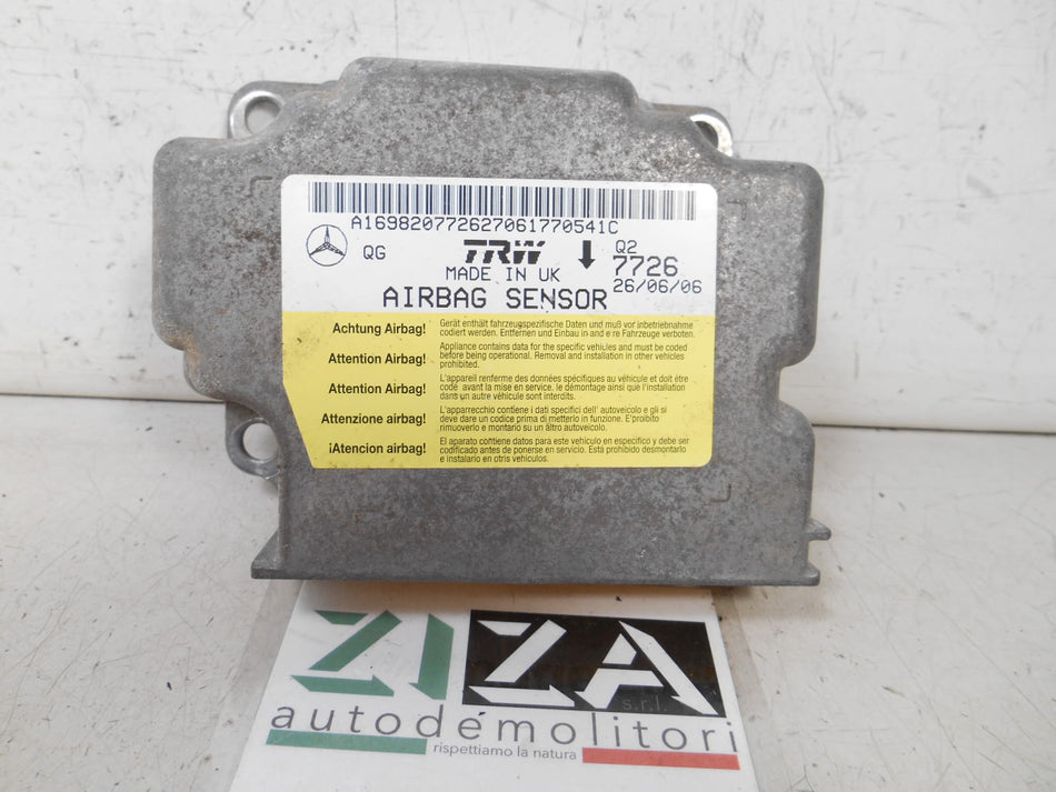 Centralina Airbag Mercedes W169 A180 2006 A1698207726 No Crash