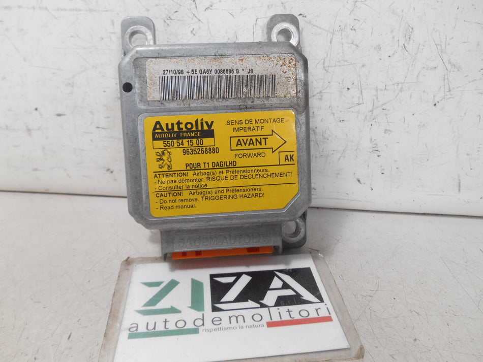 Centralina Airbag Peugeot 206 1999 9635268880 550541500 NO CRASH