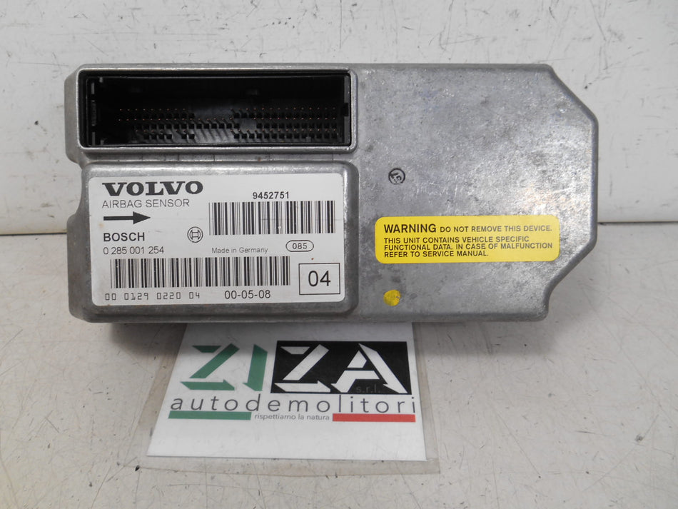 Centralina Airbag Volvo V70 II 2000 9452751 0285001254 NO CRASH