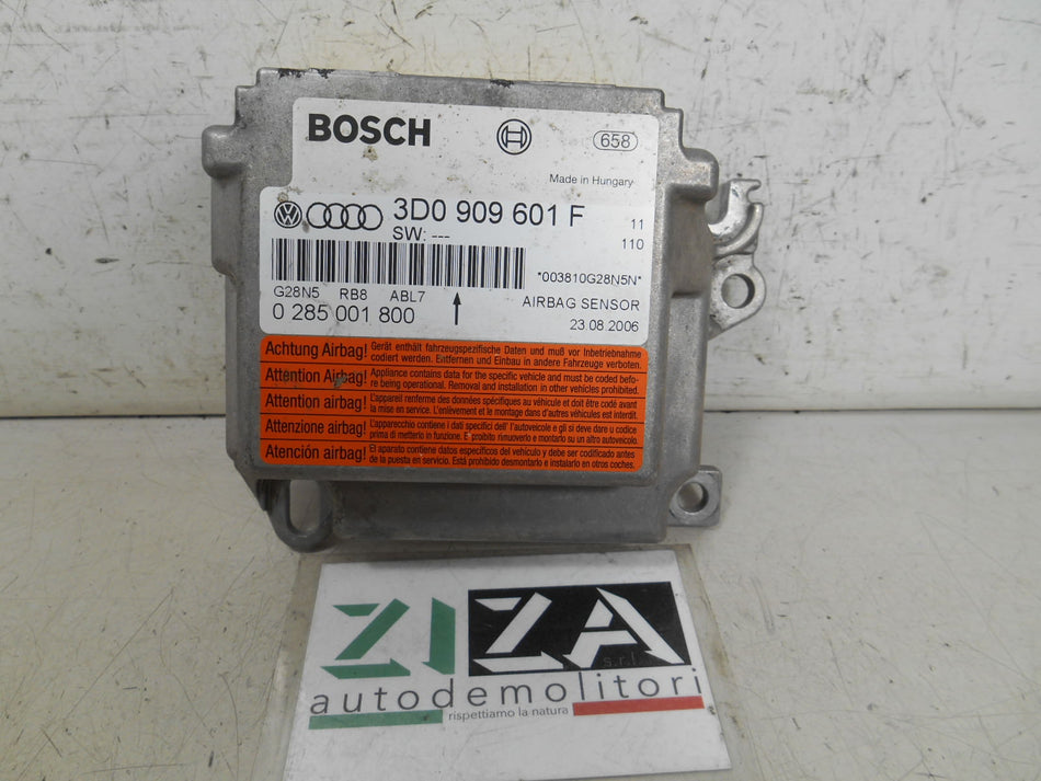 Centralina Airbag VW Touareg I 2006 3D0909601F 0285001800 NO CRASH