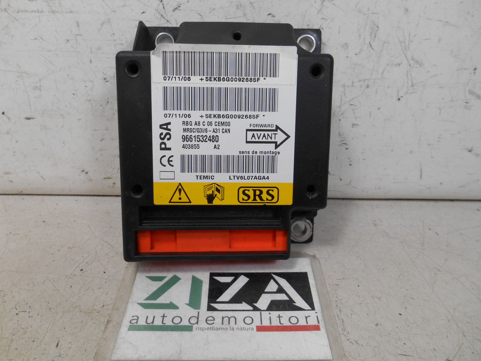 Centralina Airbag Citroen C3 I Res 2007 9661532480 No Crash