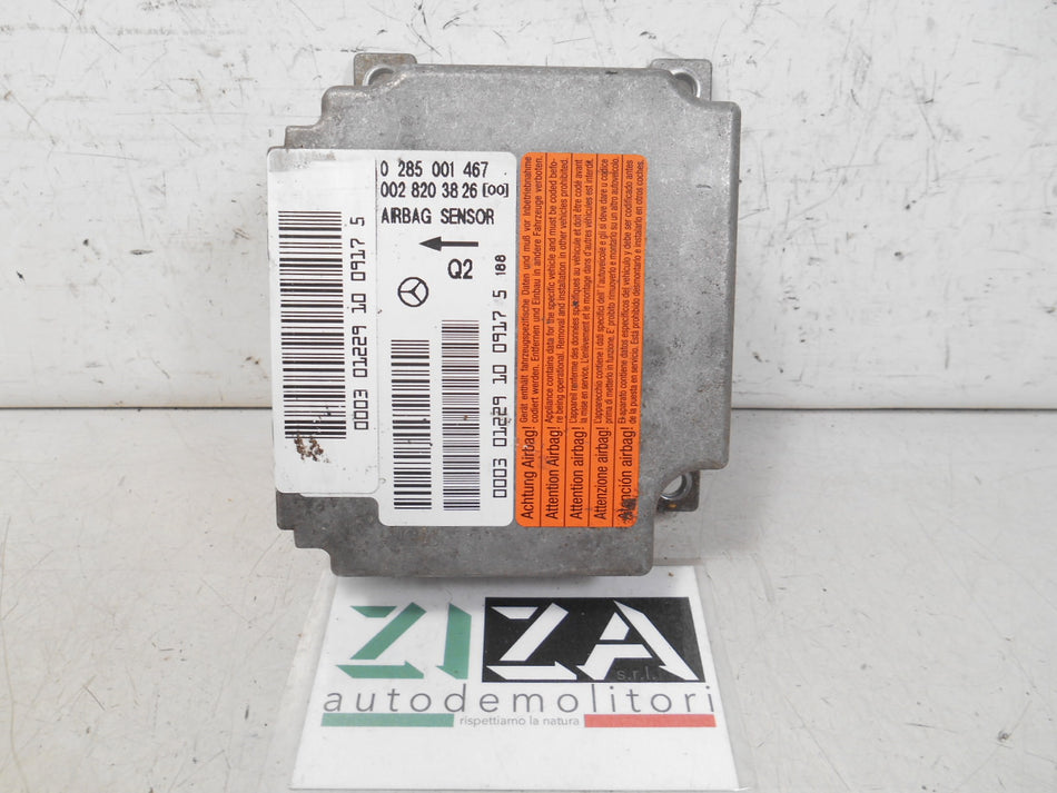 Centralina Airbag Mercedes W168 2002 0285001467 0028203826 NO CRASH