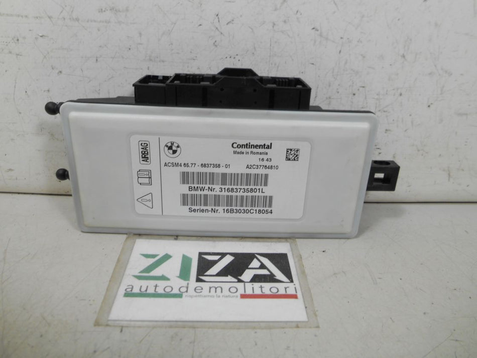 Centralina Airbag ACSM BMW X4 F26 2017 65.77-6837358-01 Con Crash 31683735801L