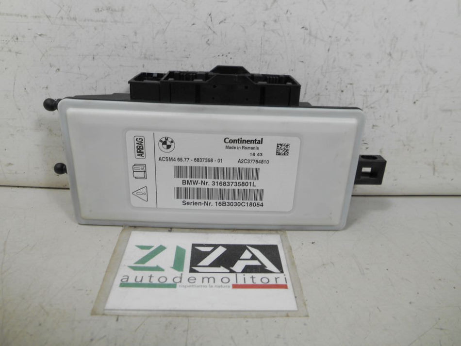 Centralina Dispositivi ACSM BMW X4 F26 2017 65.77-6837358-01 Con Crash 31683735801L
