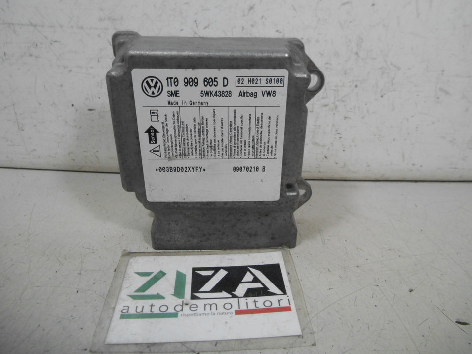 Centralina Airbag VW Touran 2007 1T0909605D NO CRASH