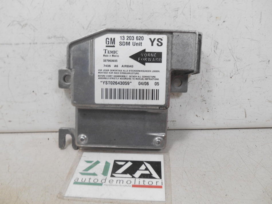 Centralina Airbag Opel Meriva A 2006 13203620 327963935 NO CRASH