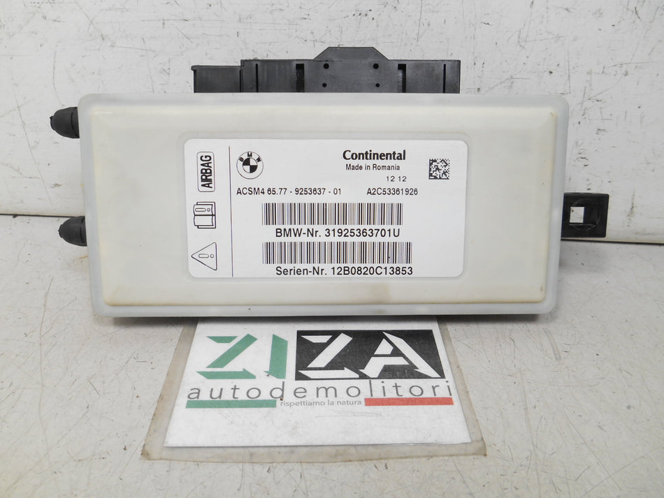 Centralina Airbag BMW F11 2012 65.77-9253637 9253637 CON CRASH