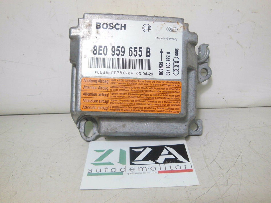 Centralina Airbag Audi A4 B6 2003 8E0959655B 0285001483 No Crash