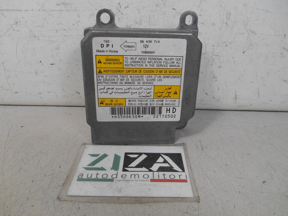 Centralina Airbag Chevrolet Kalos 2006 96430714 NO CRASH