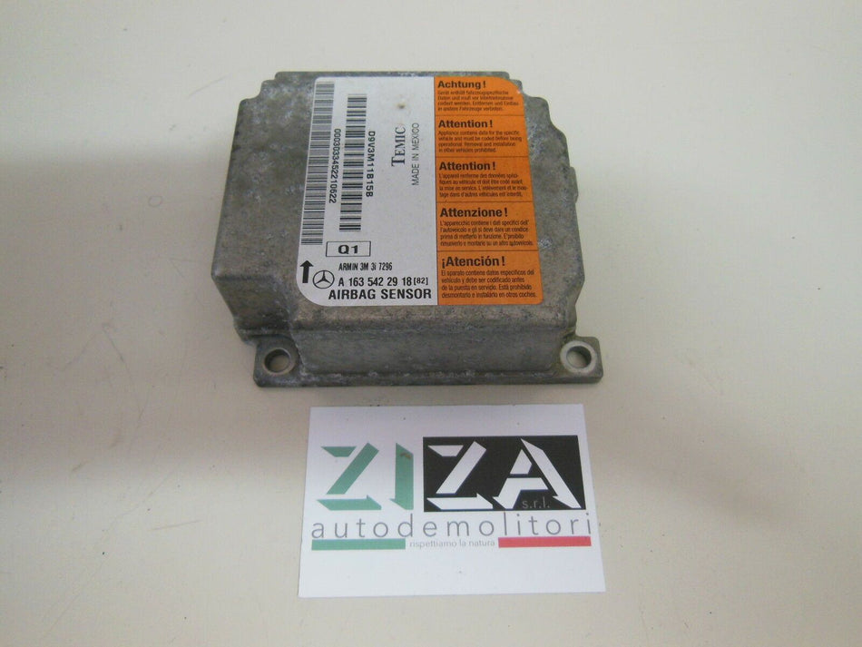 Centralina Dispositivi Mercedes W163 ML 270 2004 A1635422918 Con Crash