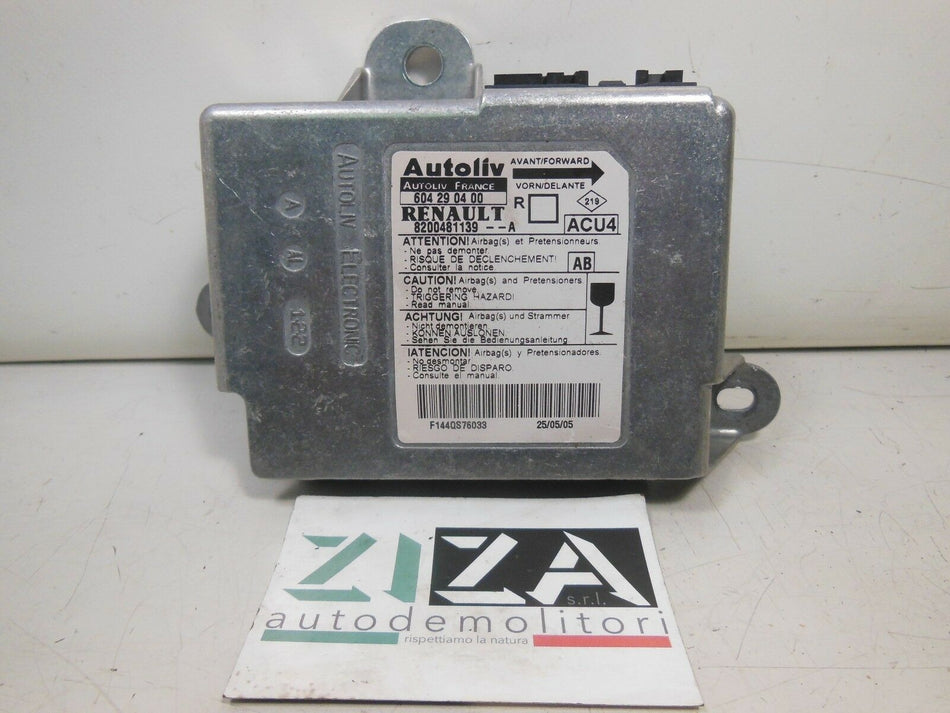Centralina Airbag Renault Scenic II 2005 8200481139A 604290400 Con Crash
