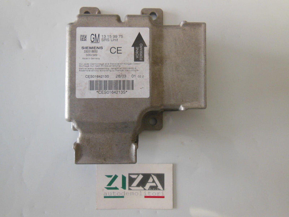 Centralina Airbag Opel Vectra C 2003 13159975 330518650 Con Crash
