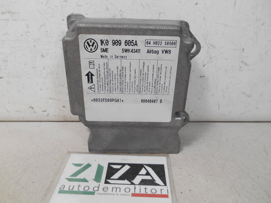 Centralina Airbag VW Golf V 2005 1K0909605A 5WK43411