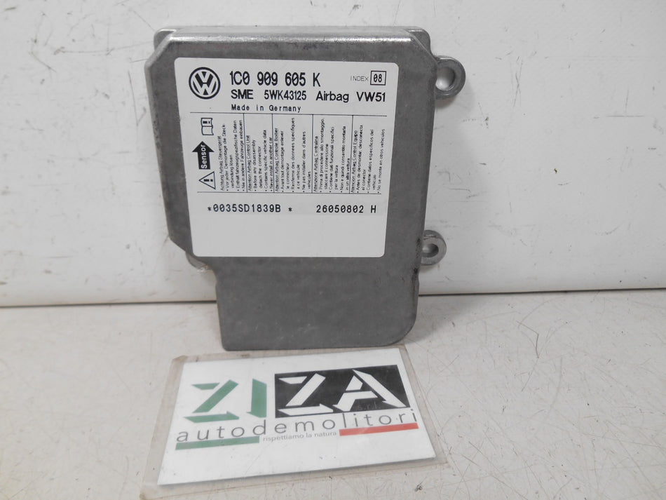 Centralina Airbag VW Polo 9N3 2006 1C0909605K NO CRASH