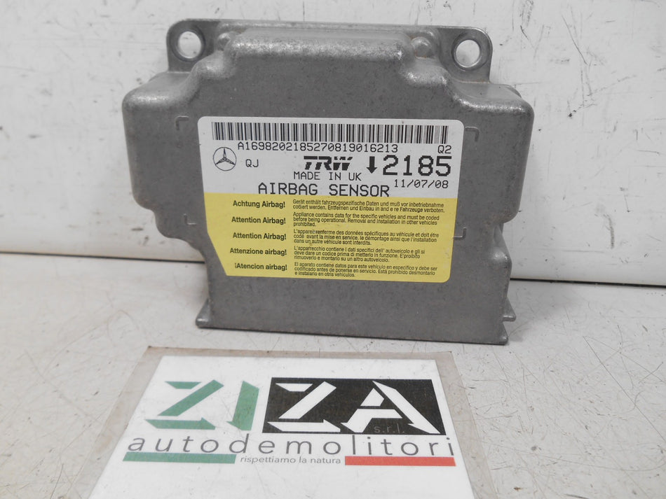 Centralina Airbag Mercedes W245 2008 A1698202185 NO CRASH