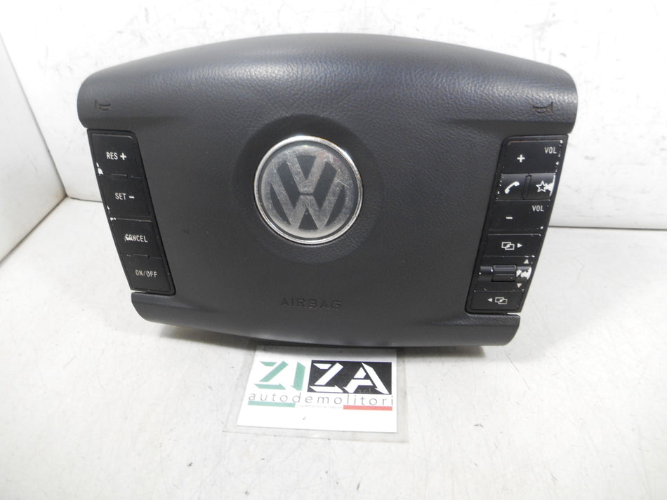 Airbag Volante Guidatore + Comandi VW Touareg I 2004 7L6880201CN 3D0959542B 3D0971582T