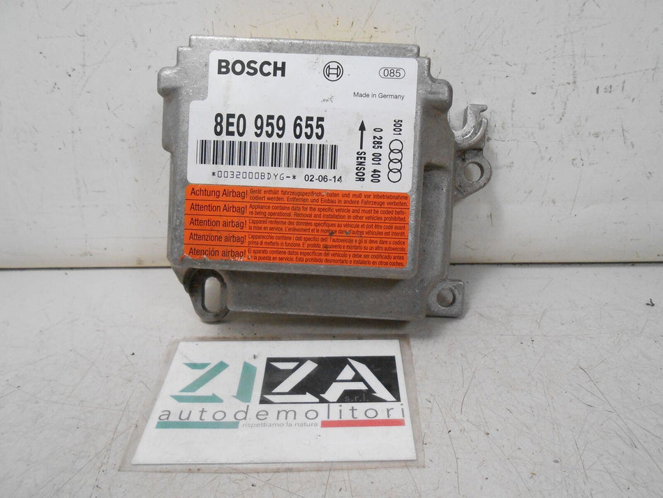 Centralina Airbag Audi A4 SW 2002 8E0959655 0285001400 No Crash