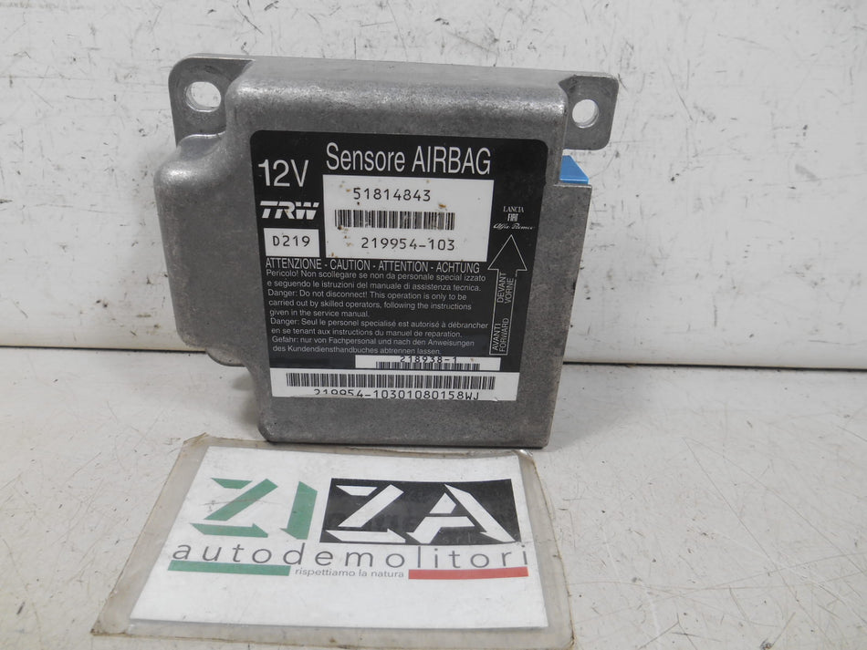Centralina Airbag Fiat Croma 2008 51814843 No Crash