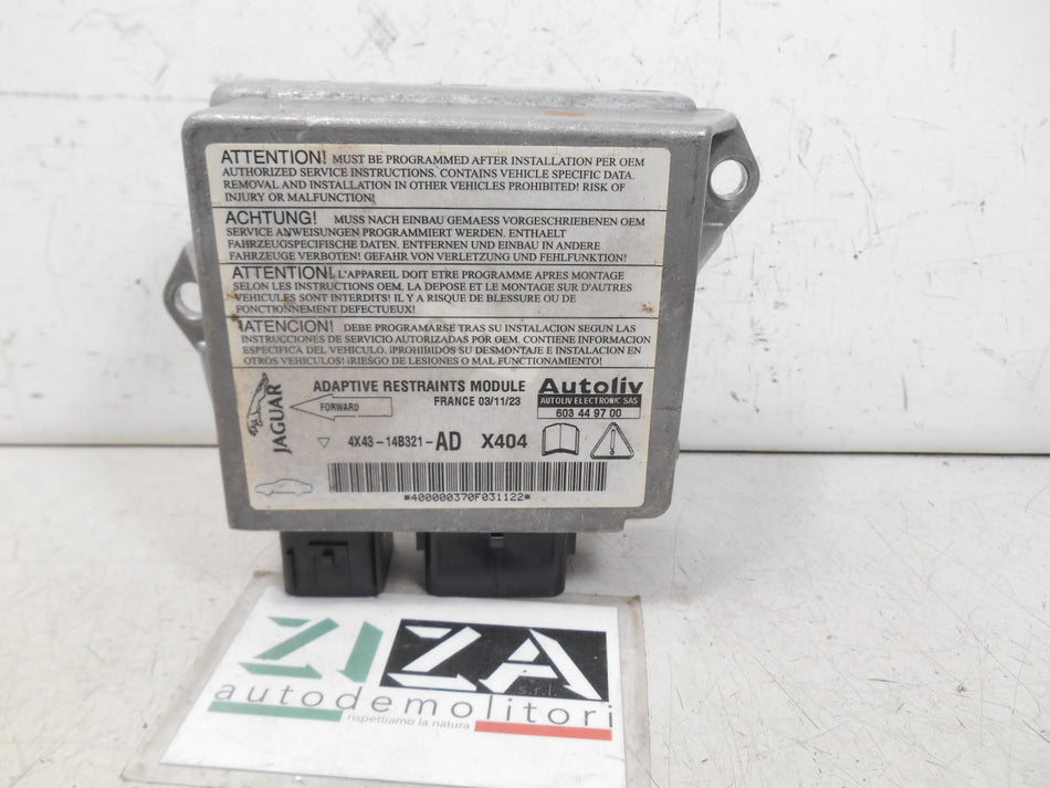 Centralina Airbag Jaguar X-Type X400 2004 4X43-14B321-AD NO CRASH