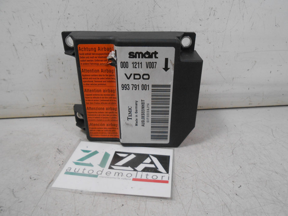 Centralina Airbag Smart Fortwo W450 2000 0001211V007 No Crash