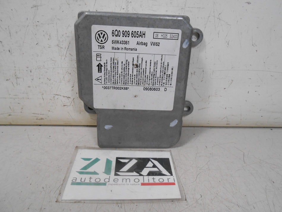 Centralina Airbag VW Caddy 2008 6Q0909605AH Con Crash