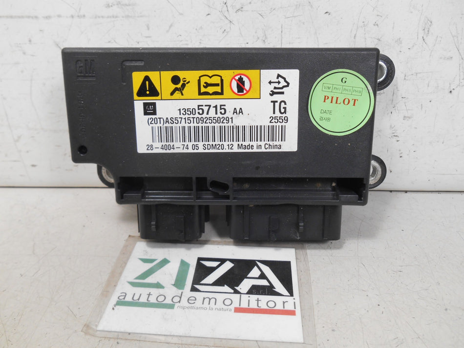 Centralina Airbag Chevrolet Spark 2010 13505715 NO CRASH