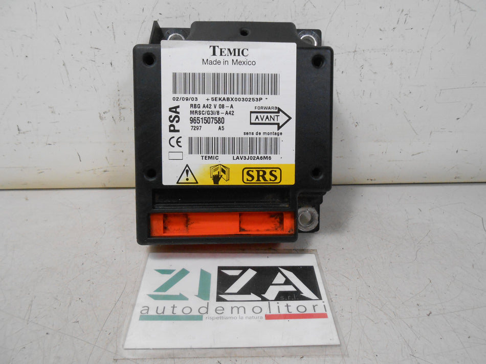Centralina Airbag Citroen C3 Pluriel 2003 9651507580 No Crash