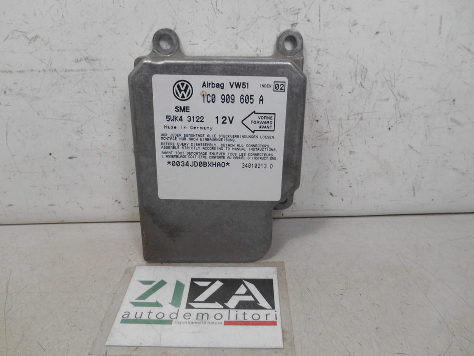 Centralina Airbag VW Golf IV 2001 1C0909605A 5WK43122 NO CRASH