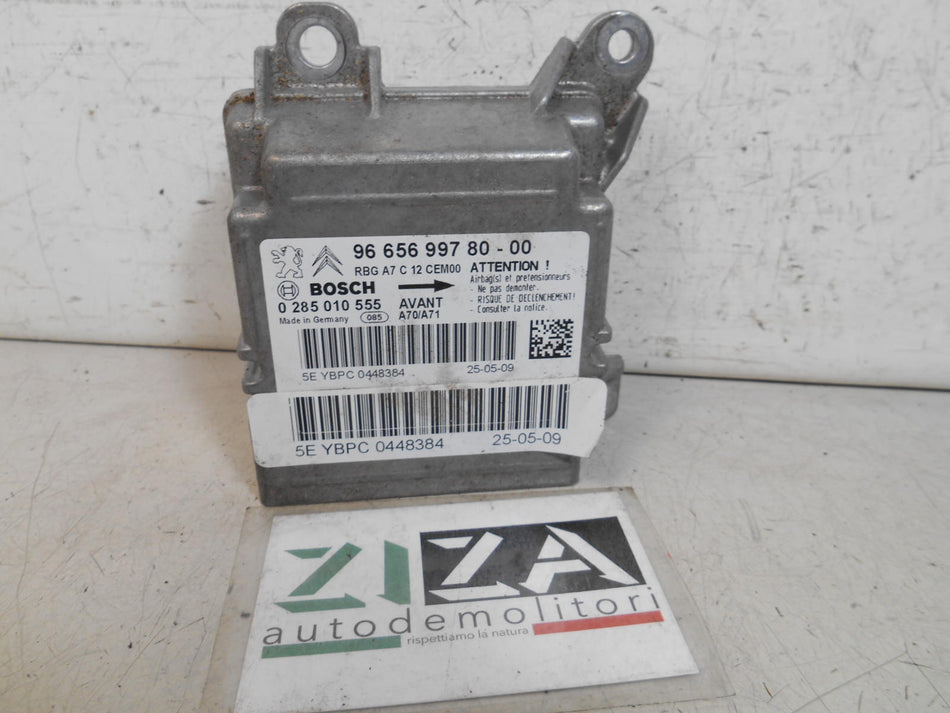 Centralina Airbag Peugeot 207 2009 9665699780 0285010555 No Crash