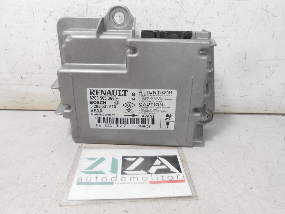 Centralina Airbag Renault Clio III 2007 8200563368 0285001510 Con Crash