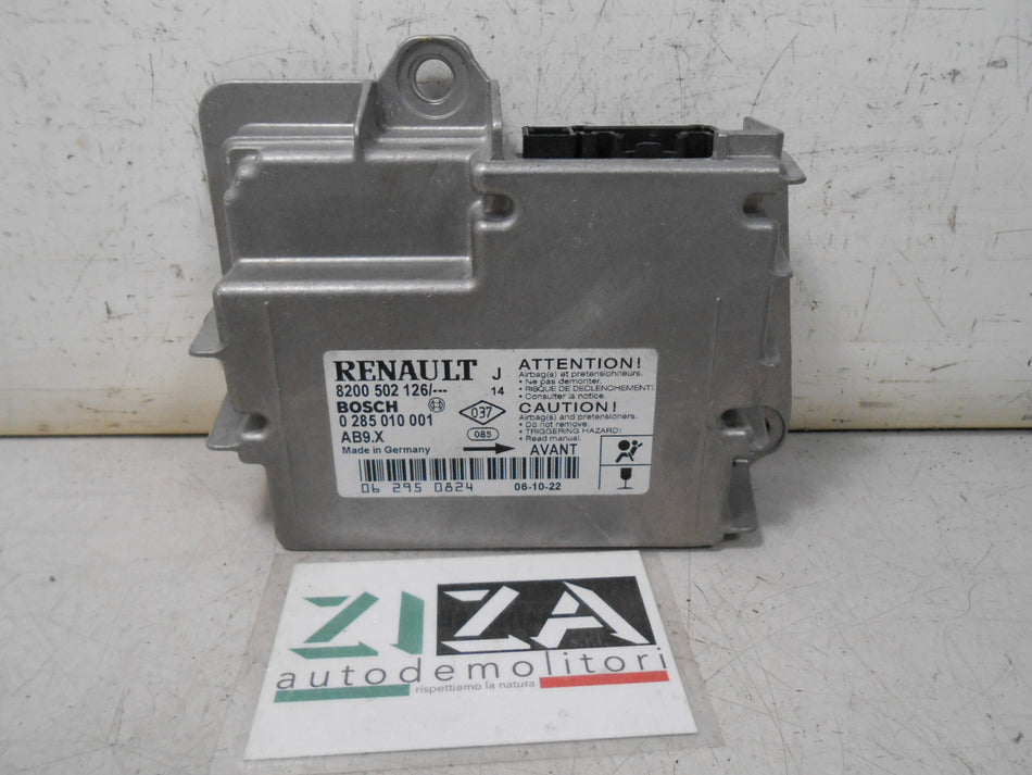 Centralina Airbag Renault Modus 2007 8200502126 0285010001 Con Crash