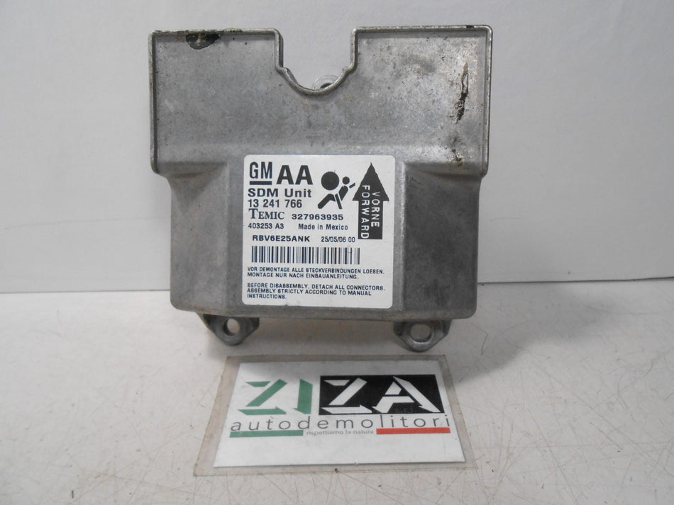 Centralina Airbag Opel Zafira B 2006 13241766 NO CRASH