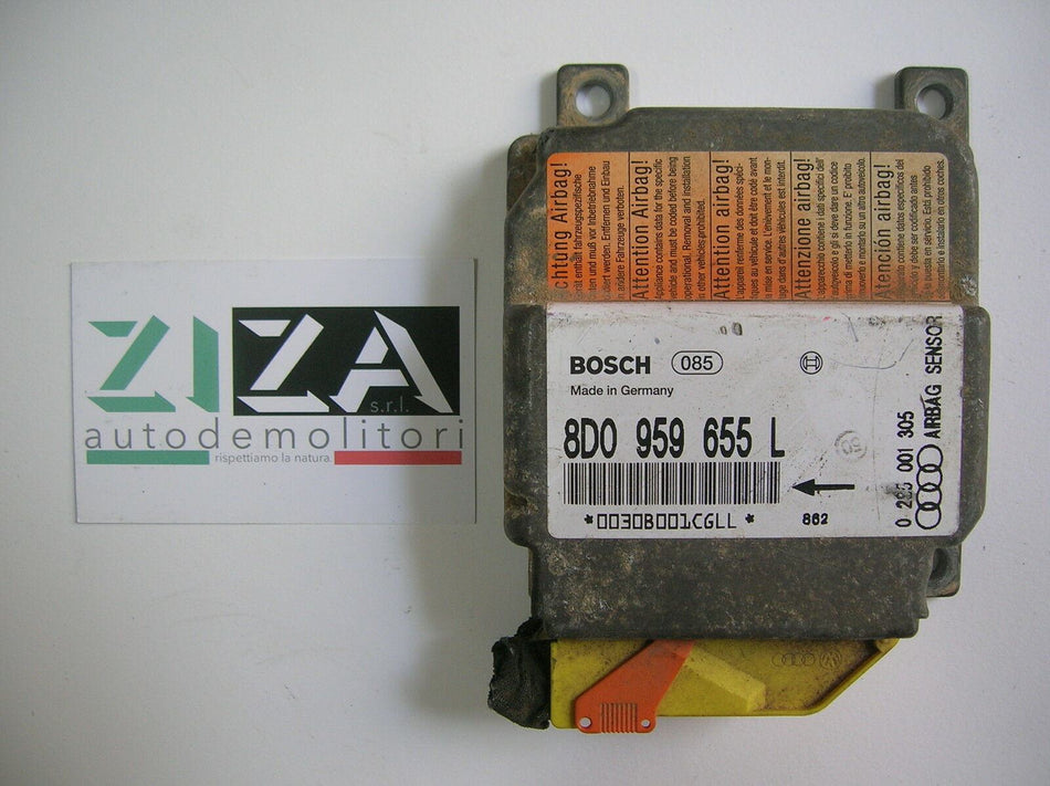 Centralina Airbag Audi A4 B5 1998 8D0959655L 0285001305 Con Crash