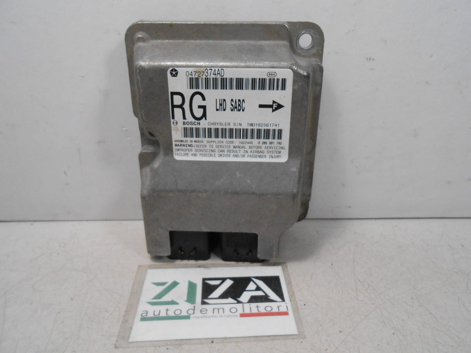Centralina Airbag Chrysler Voyager IV 2006 04727374AD 0285001742 No Crash