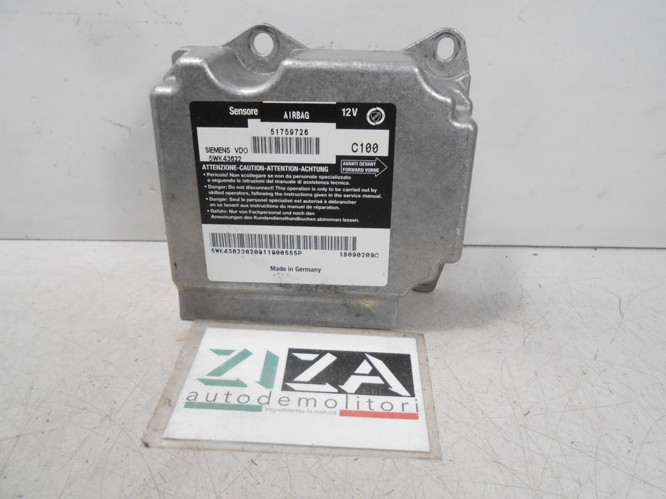 Centralina Airbag Fiat Multipla II 2008 51759726 No Crash