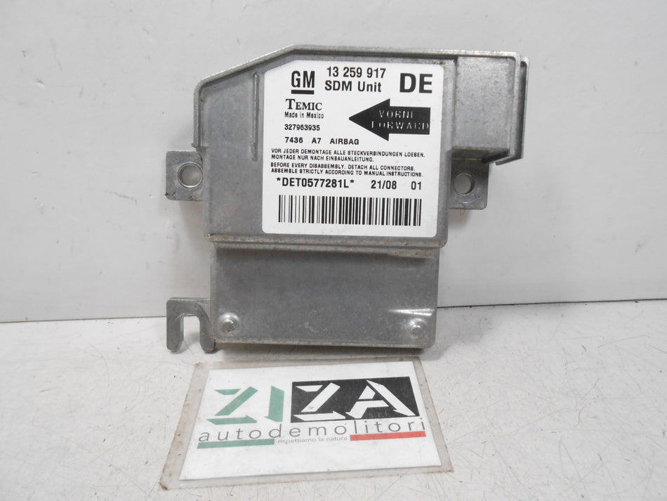 Centralina Airbag Opel Meriva A 2008 13259917 No Crash
