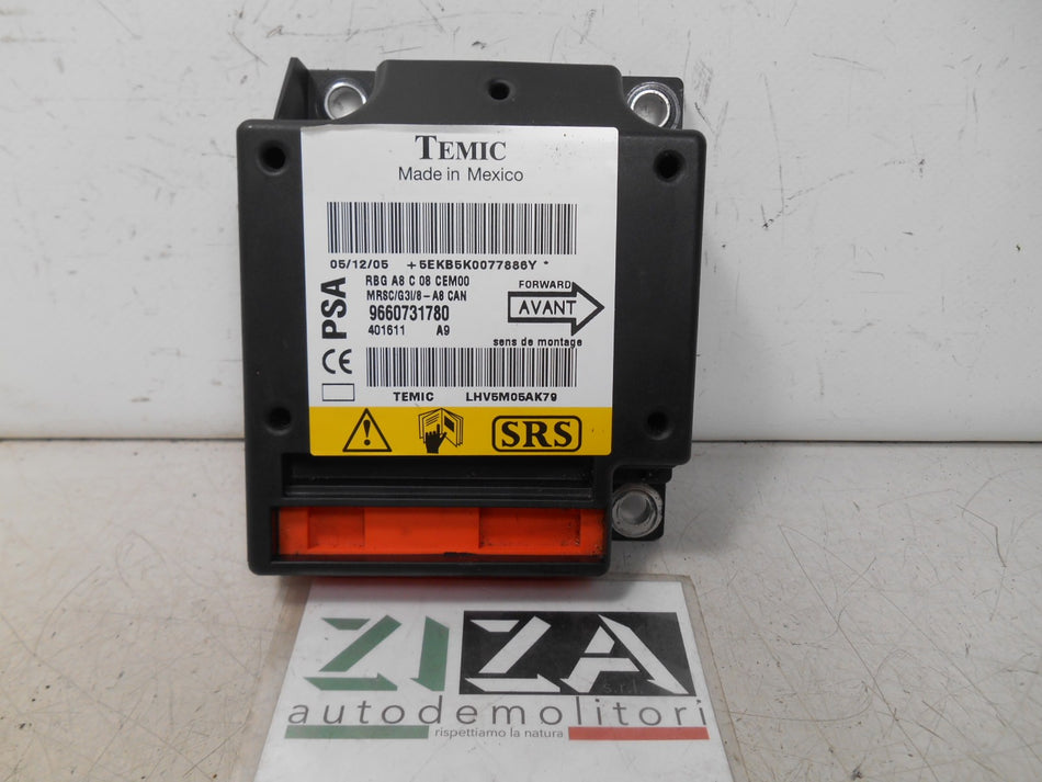 Centralina Airbag Citroen C3 I Restyling 2006 9660731780 NO CRASH