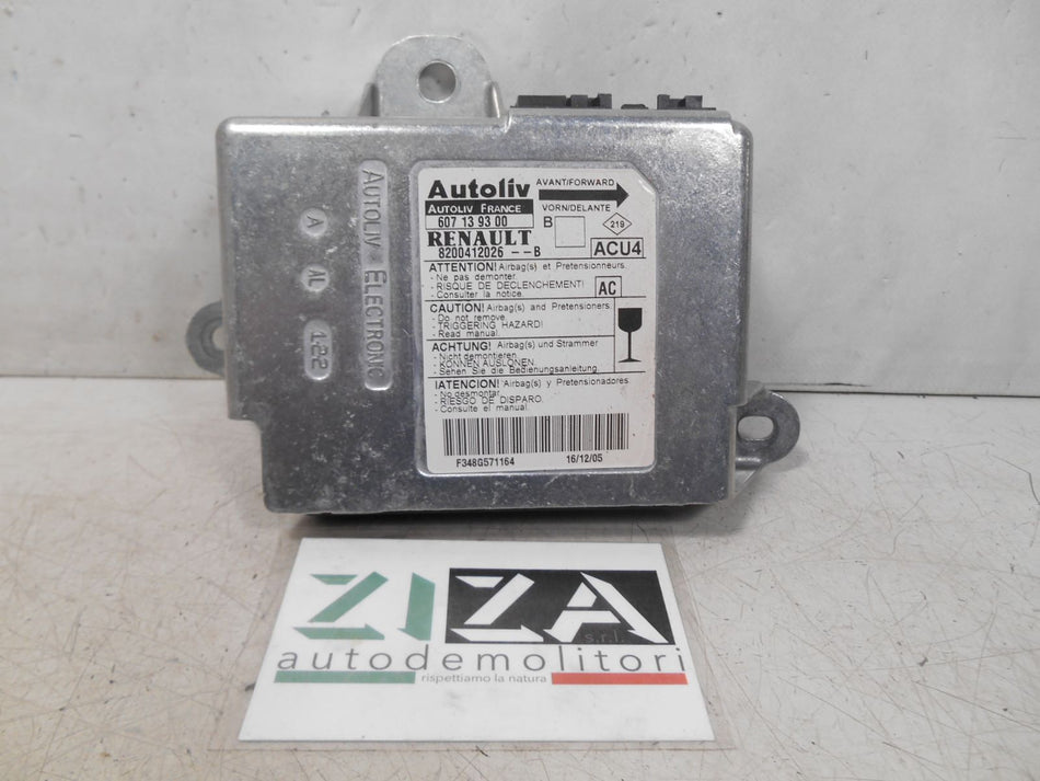 Centralina Airbag Renault Megane II SW 2006 8200412026B 607139300 No Crash