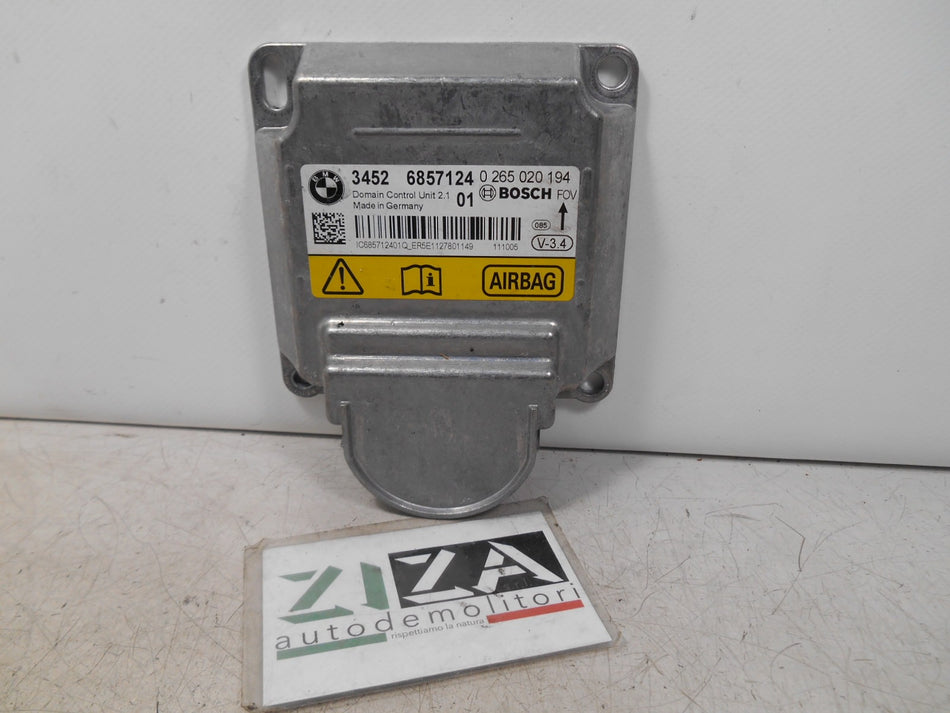 Centralina Airbag BMW F10 520D 2012 3452-6857124 0265020194 Con Crash