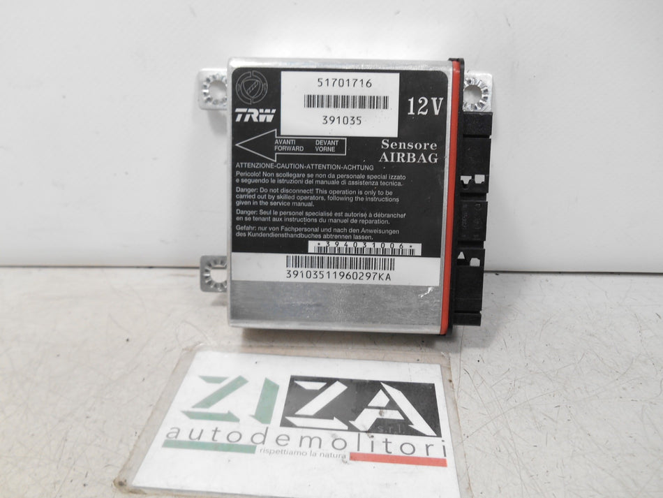 Centralina Airbag Fiat Grande Punto 2006 51701716 No Crash