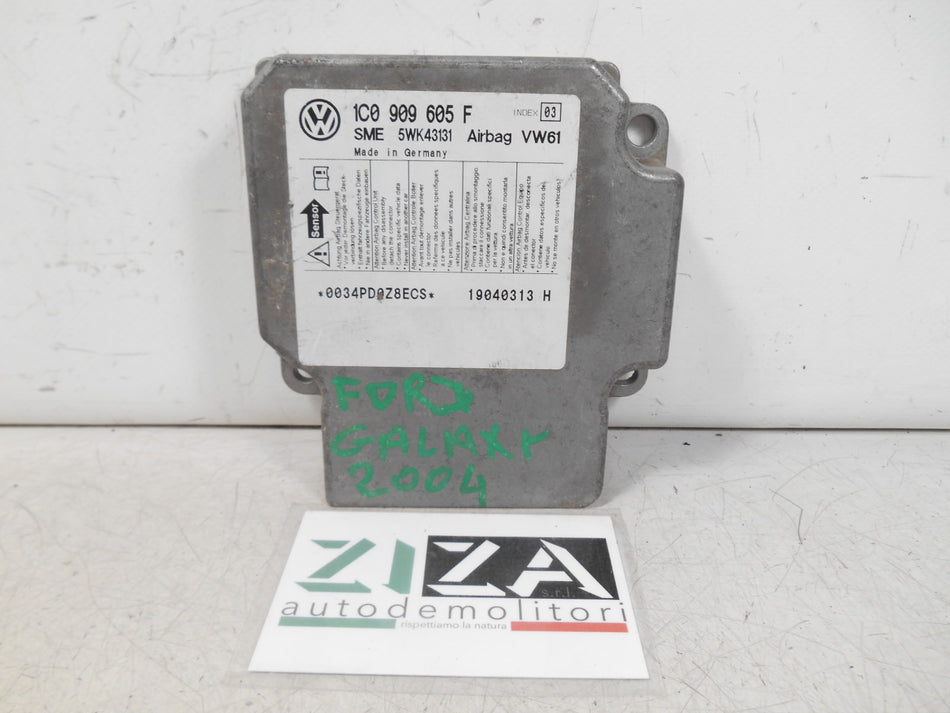 Centralina Airbag Ford Galaxy I 2004 1C0909605F 5WK43131 Con Crash