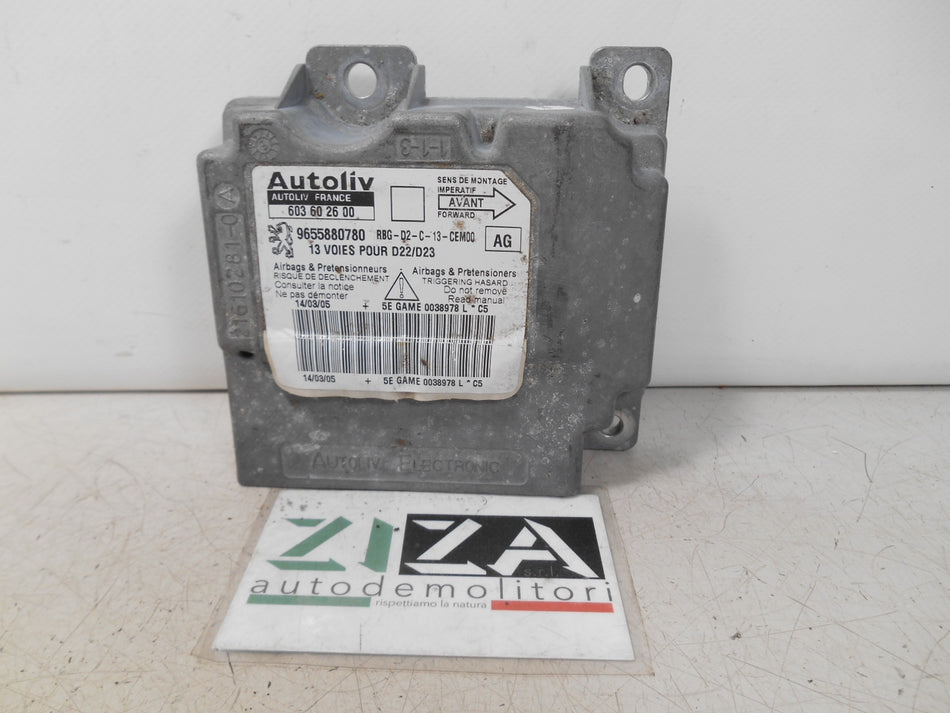 Centralina Airbag Peugeot 407 SW 2005 9655880780 No Crash
