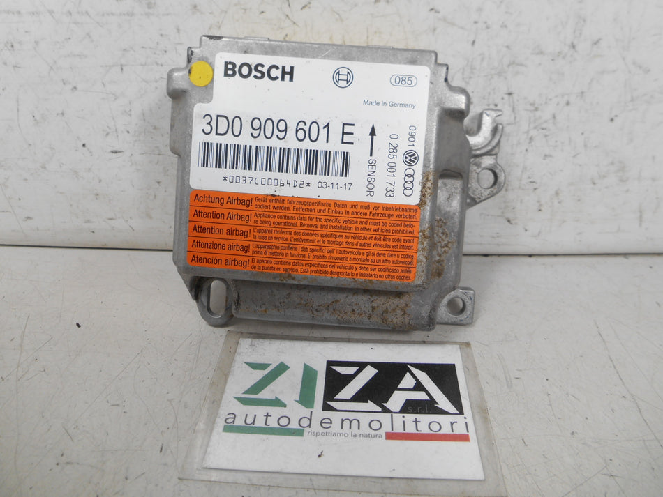 Centralina Airbag VW Touareg 2.5 2004 3D0909601E 0285001733 No Crash