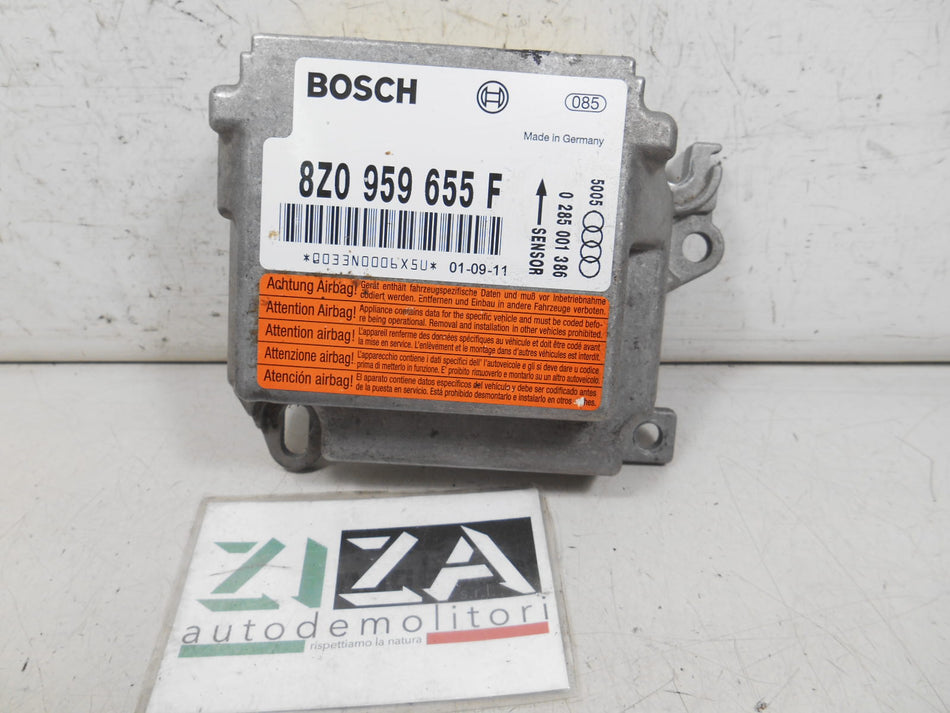 Centralina Airbag Audi A2 2001 8Z0959655F 0285001386 No Crash