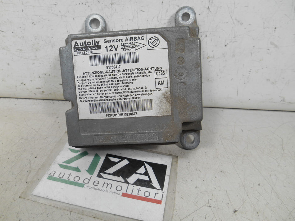 Centralina Airbag Lancia Ypsilon 843 2005 51752417 No Crash