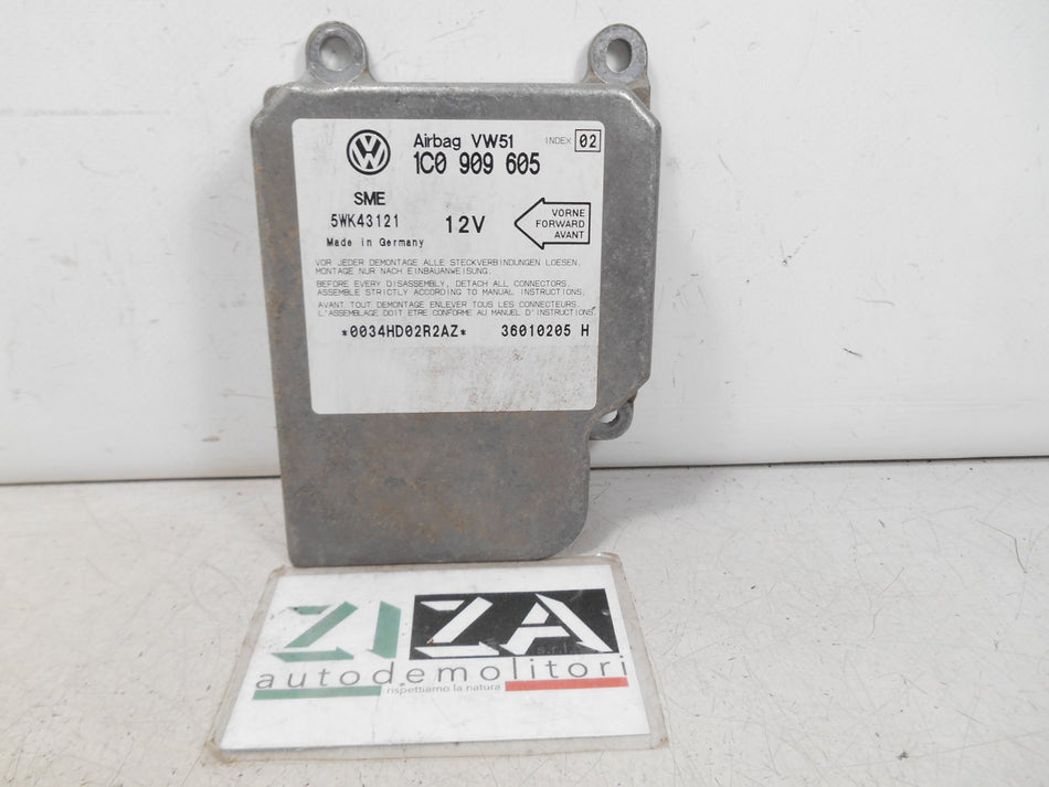 Centralina Airbag Seat Alhambra 2001 1C0909605 5WK43121 No Crash