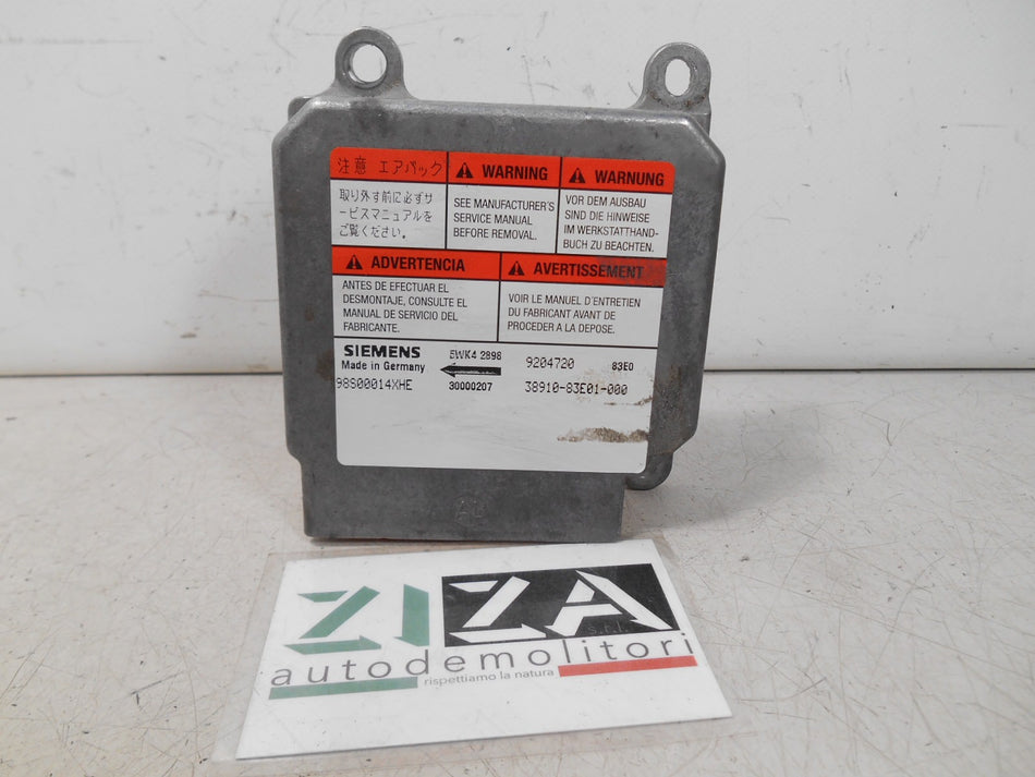 Centralina Airbag Suzuki Wagon R+ / Opel Agila A 2000 38910-83E01 NO CRASH